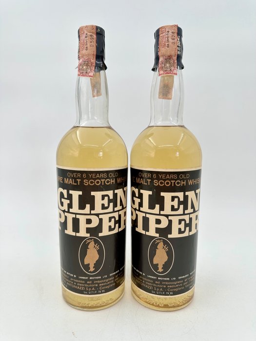Glen Piper - Pure Malt  - b. Ende der 1960er, Anfang der 1970er Jahre - 75 cl - 2 flaschen