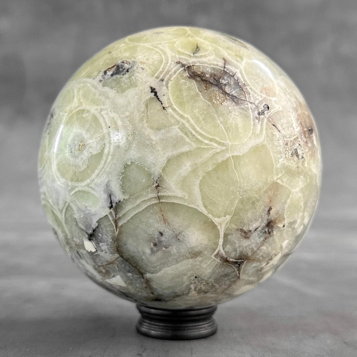 SEM PREÇO DE RESERVA - Onyx Encantador Esfera esfera com suporte- 2100 g