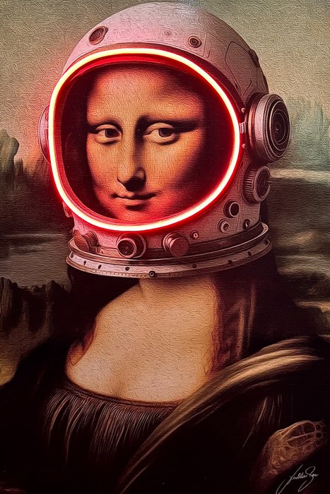 LEDMansion (1995) - Gioconda Astronaut Led Wall Art