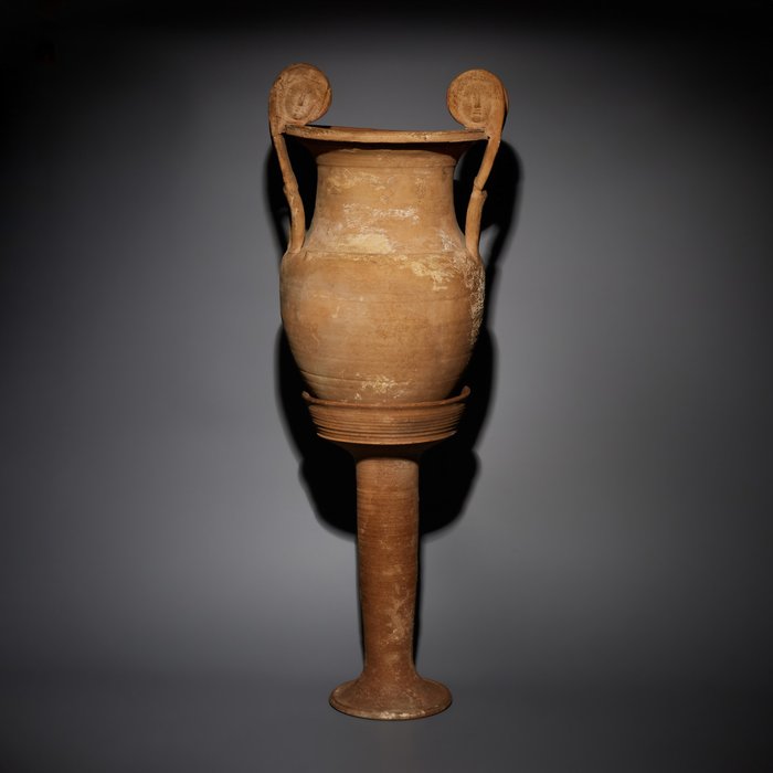 Altgriechisch Keramik Volutenkrater. TL getestet. 70,5 cm hoch. 4.-3. Jahrhundert v. Chr.