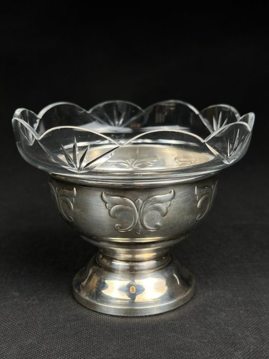 Silver plating - Ciotola (1) - Candy bowl - Metallo, vetro