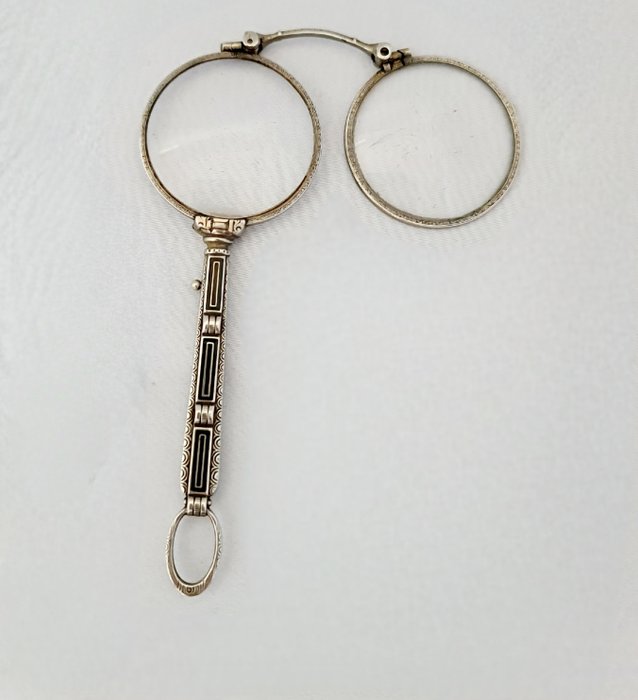 Other brand - Antique Silver Or Silver Plated Lorgnette Spectacles - Impertinentes