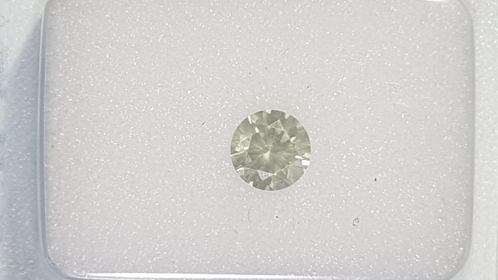 Ohne Mindestpreis - 1 pcs Diamant  (Natürlich farbig)  - 0.32 ct - Light Gräulich Gelb - SI1 - Antwerp International Gemological Laboratories (AIG Israel)