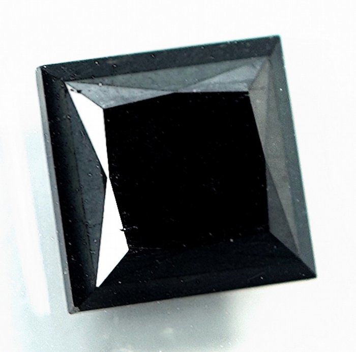 鑽石 - 1.80 ct - 公主方形 - Black - N/A