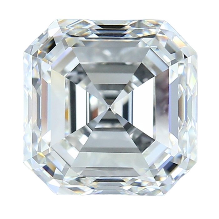 1 pcs Diamant - 7.03 ct - Firkant - H - VVS2