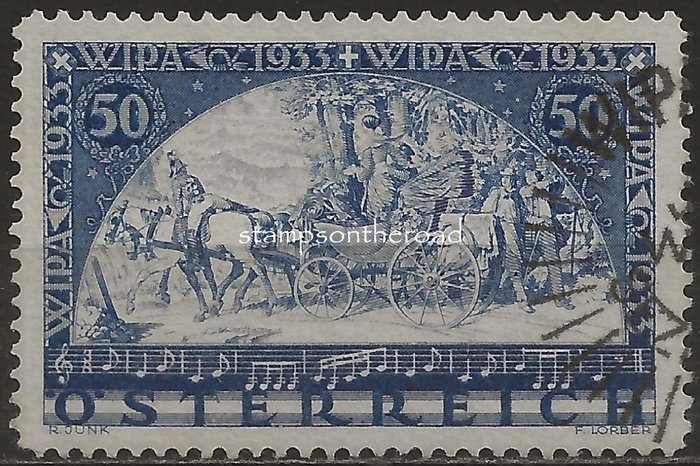 Itävalta 1933 - A555AU Käytetty postimerkki °/