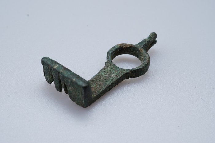 古羅馬 青銅色 羅馬青銅鑰匙 無保留 - 4 cm  (沒有保留價)