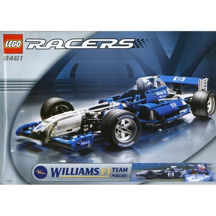 Lego - Racers - 4182598 - Racers Williams F1 Car Technic 8461  released 2002 very rare - Danmark