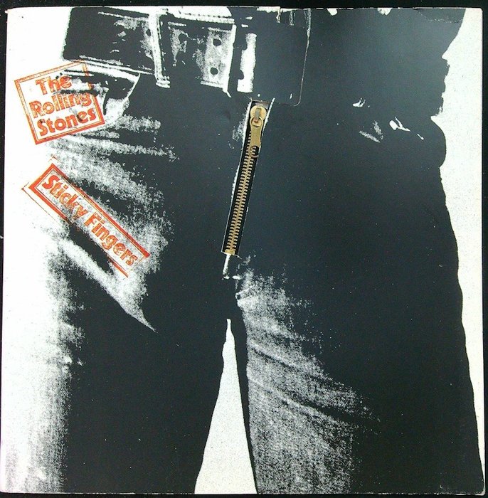 Rolling Stones (Germany original later 70's gimmick LP) - Sticky Fingers (w/large metal round hole Zipper) - LP-Album (Einzelobjekt) - 1971