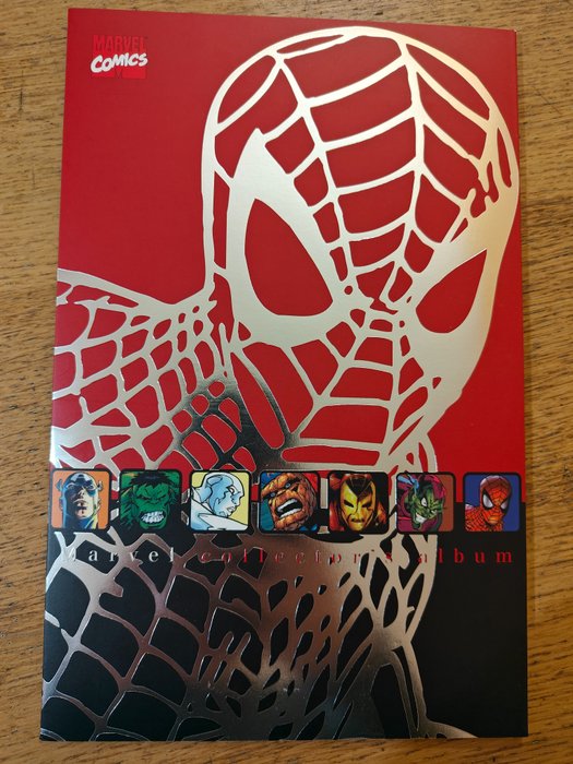 Telefonkartensammlung - Gefaltetes Marvel-Sammleralbum mit 6 Telefonkarten - Marvel Comics - Telecom Italia 1999