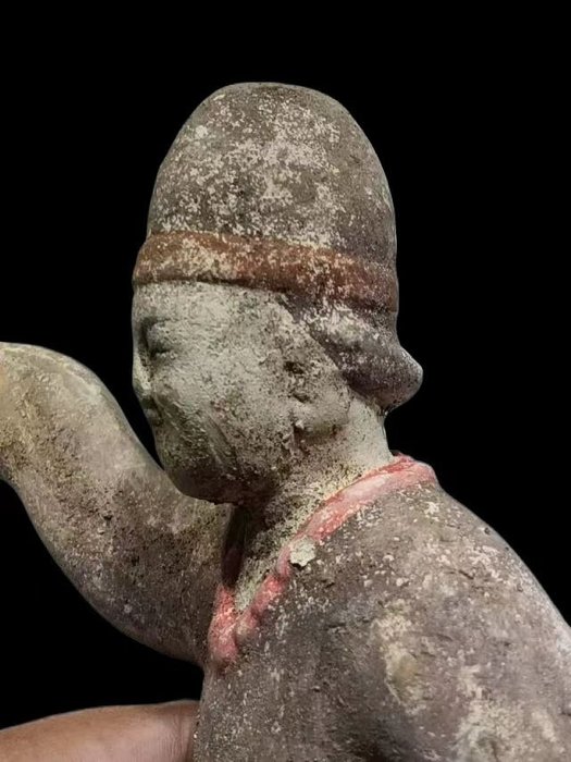 Autentyczna, możliwa do sprawdzenia ceramika tańcząca - dynastia Han - 20 cm