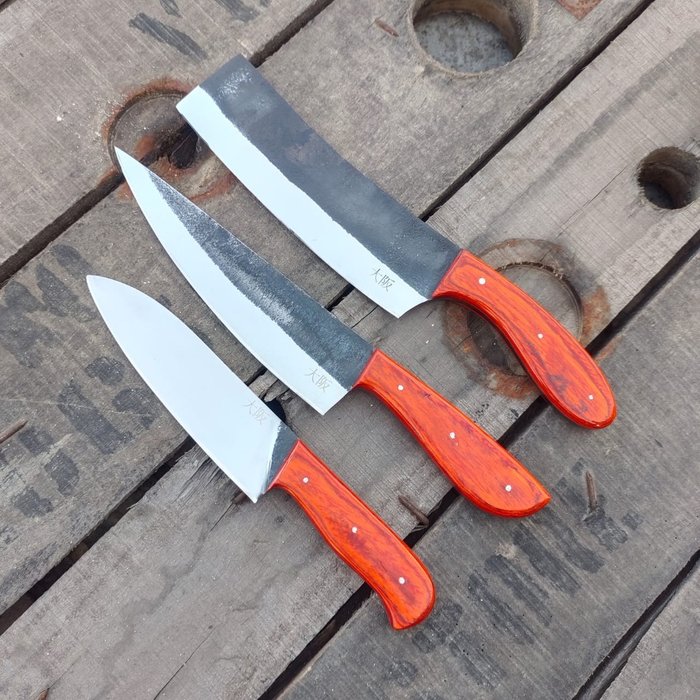 Kjøkkenkniv - japansk profesjonell Somkey Style Clever SUJIHIKI, Gyuto kniv med rødt tre. lage en perfekt - Asia