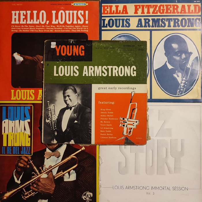 Ella Fitzgerald, Louis Armstrong - 5 Lp Album - LP-album (fristående objekt) - 1956