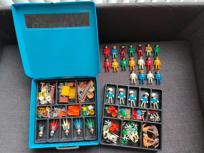 Playmobil - Assorti - Playmobil Koffer met poppetjes en accessoires - 1970-1980 - Deutschland