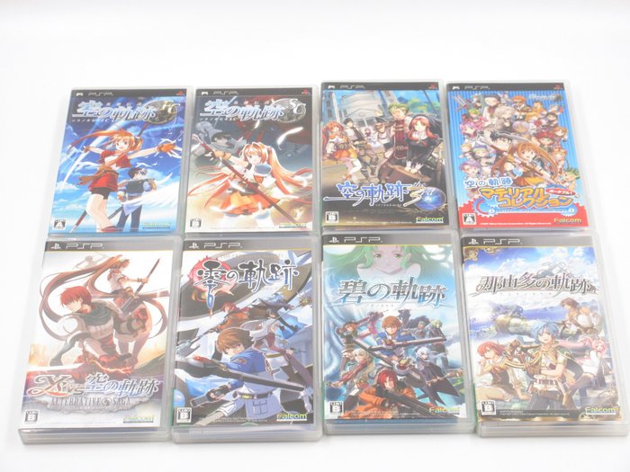 Falcom - Legend of Heroes Kiseki Trails in the Sky 空の軌跡 Trails of Zero 零の軌跡 Trails of Azure 碧の軌跡 Nayuta Japan - PlayStation Portable (PSP) - Video game set (8) - In original box