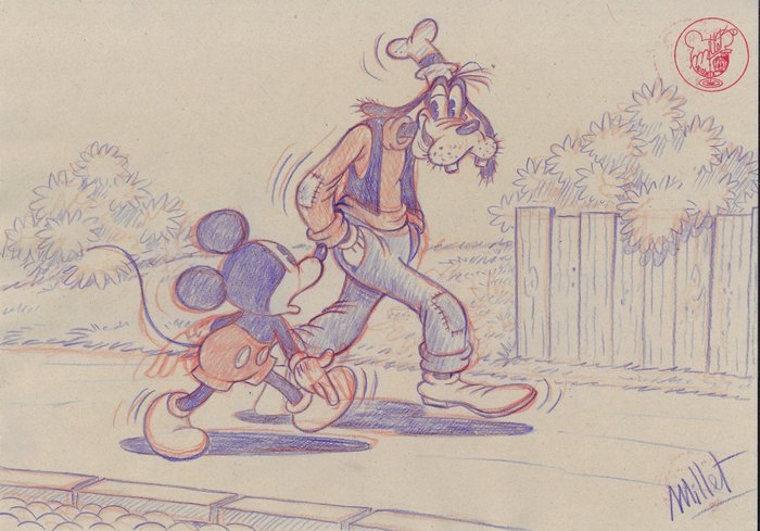 Millet - 1 Original drawing - Mickey Mouse - Vintage style