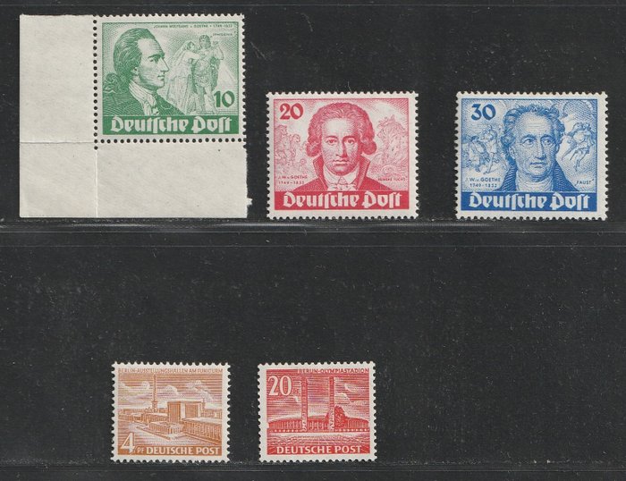 Berlín 1949/1953 - 2 números completos - Michel 61/63, 112/113