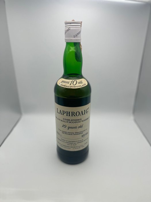 Laphroaig 10 years old - Francesco Cinzano - Original bottling  - b. anii `80 - 75 cl