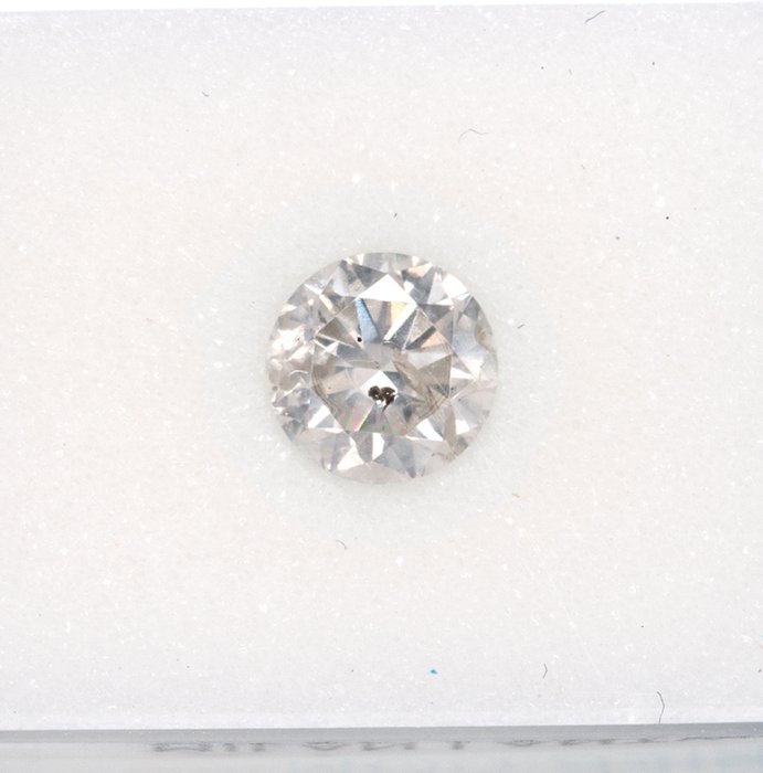 1 pcs 钻石 - 0.52 ct - 圆形, 理想切工，无保留 - H - I2 内含二级