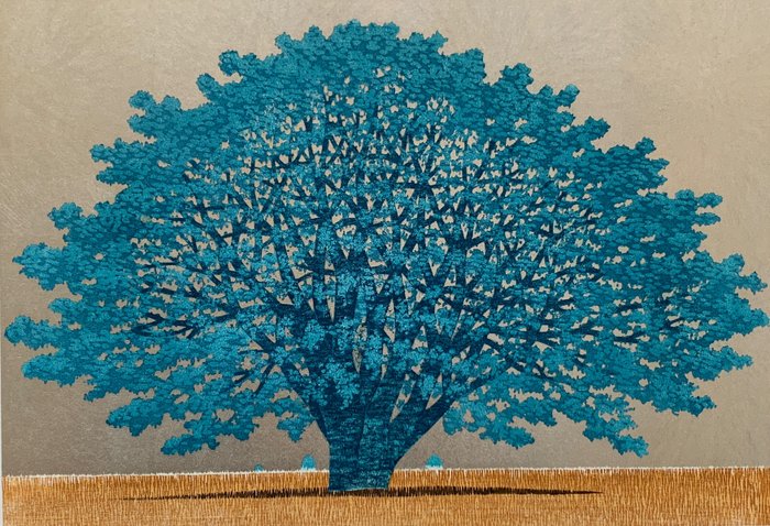 'Tree scene 156B' - Signed and numbered by the artist 32/200 - Hajime Namiki 並木一 (b 1947) - 日本