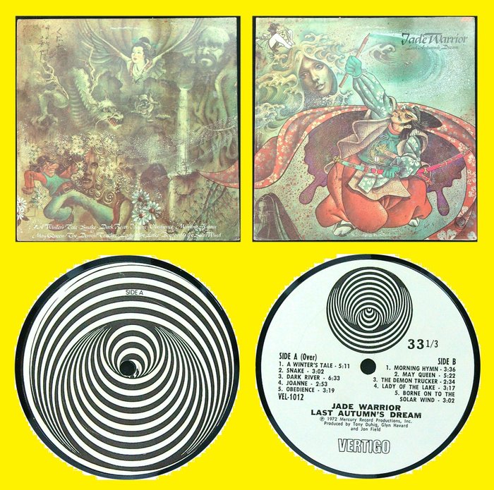 Jade Warrior (USA 1972 SWIRL 1st pressing LP) - Last Autumn's Dream (Prog Rock) - LP-album (enkeltstående emne) - 1. aftryk, Vertigo Swirl mærke - 1972