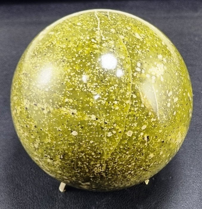 Serpentine de Jade Naturelle Sphère de guérison - Hauteur : 120 mm - Largeur : 120 mm- 1860 g - (1)