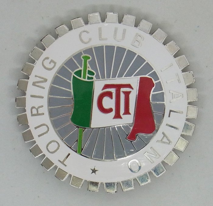 Insignia 1980's Touring Club Italiano Car Badge - Italia - Finales del siglo XX