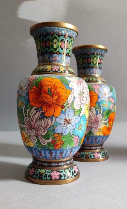 花瓶 - 黃銅 - 中國