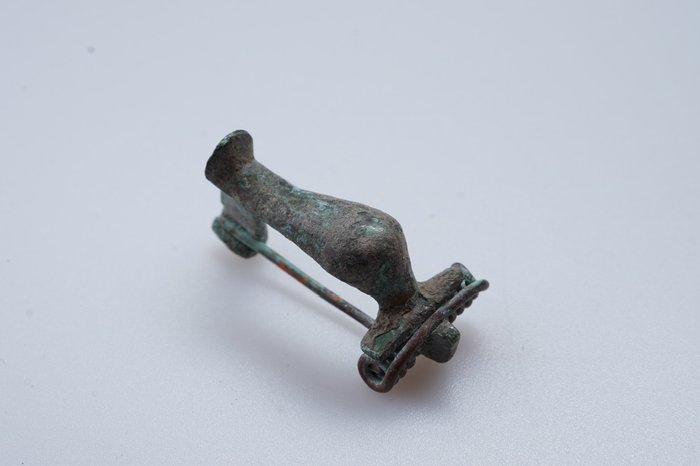 Romerska antiken Brons Romersk fibula INGEN RESERV  (Utan reservationspris)