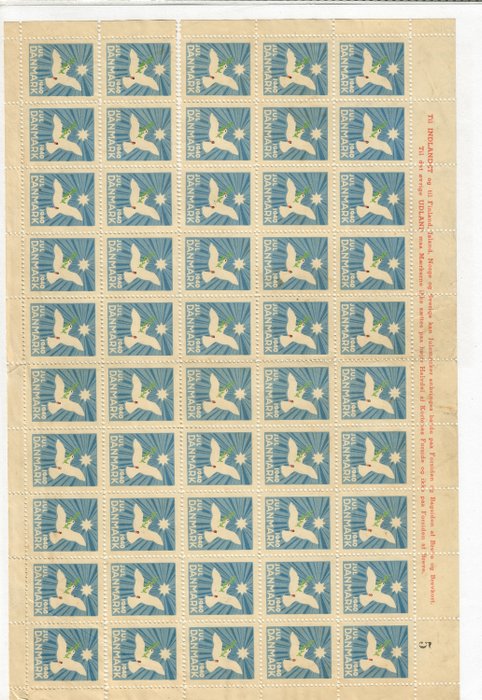 Dänemark 1940/1942 - Auswahl der originalen dänischen Weihnachtsbriefmarken (Teil 5) einschließlich Minibögen