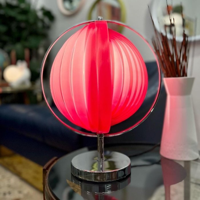 KARE Design - Lampă  de masă - Luna - Plastic, Crom