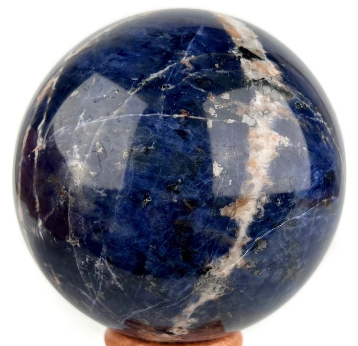 Sodalite grande esfera de sodalita AAA - Altura: 10.03 cm - Largura: 10.03 cm- 1280 g