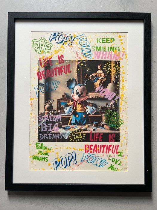 Koen Betjes (1992) - Mickey the painter (incl frame)