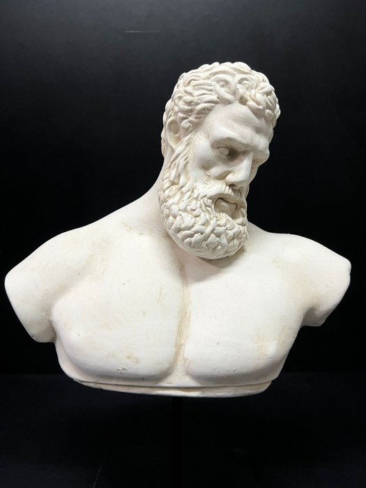 Sculptură, Busto dell'ercole farnese - 37 cm - praf de marmură