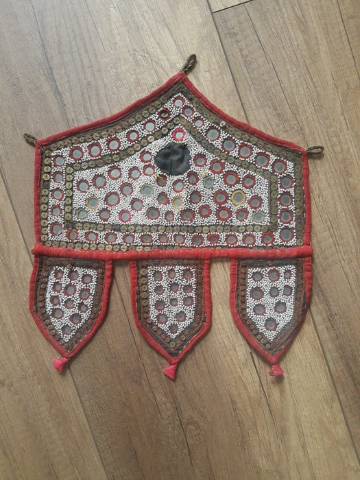 Thoran/Thorana 手工刺绣门挂 - 棉 - 印度 - 20世纪下半叶