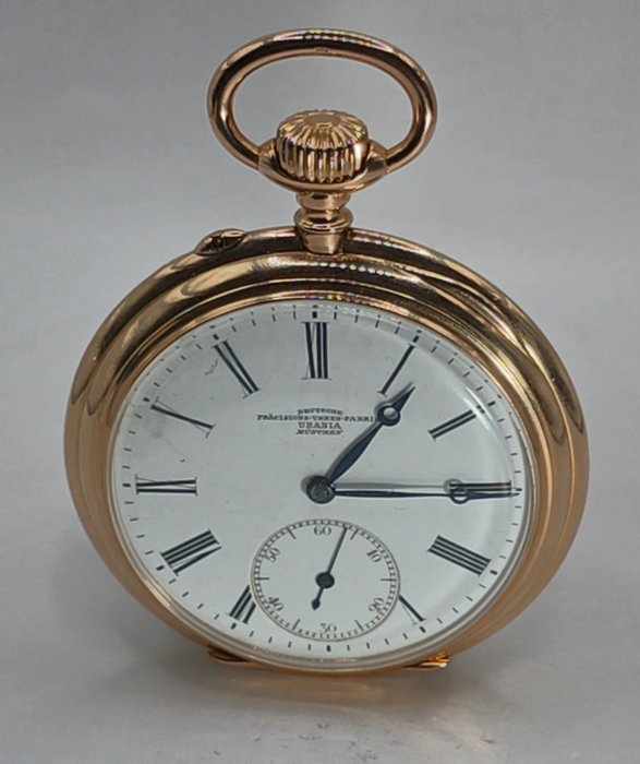 URANIA - Deutsche  Präcisions Uhren-Fabrik München - Rosegold Lepine Taschenuhr - Werk Nr.  2220 - München rond 1900