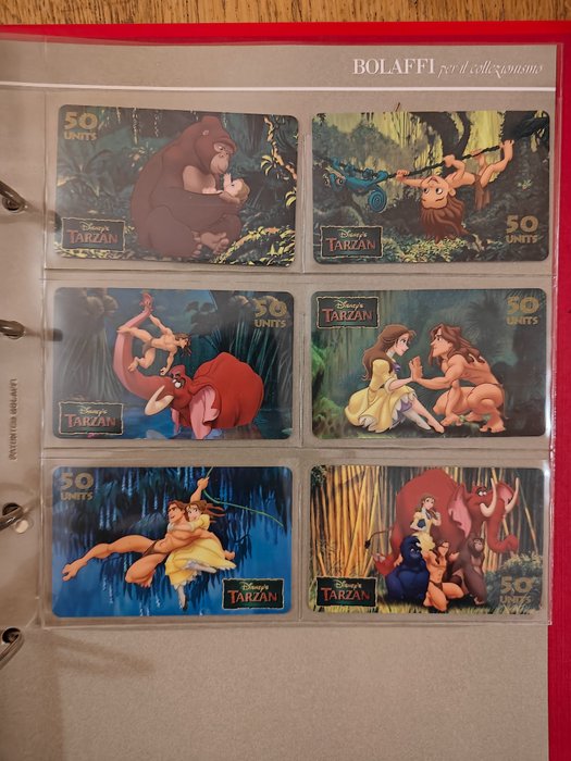 Συλλογή τηλεφωνικών καρτών - Τηλεκάρτες σειράς Disney Σειρά Tarzan - INTELCOM Gruppo Telecom Italia