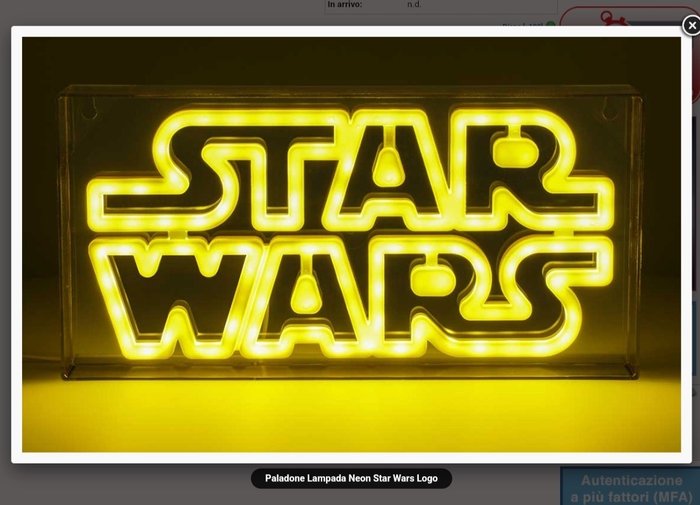 Star wars logo light ( originale) marchio paladone nuova versione - Cartel luminoso - Plástico