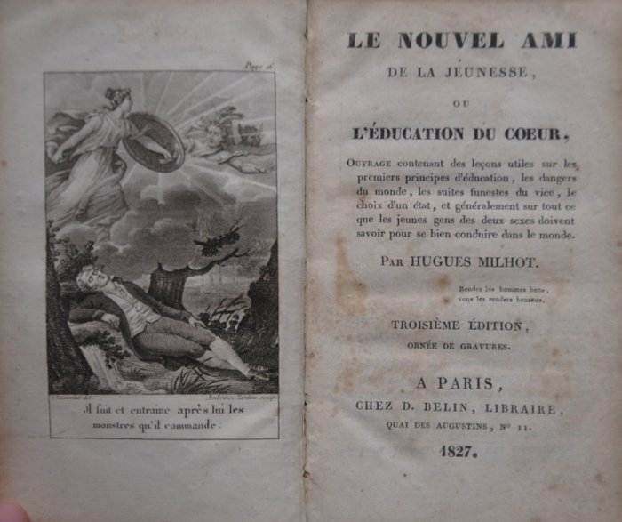 Hugues Milhot - Le Nouvel Ami de la Jeunesse, ou l'Éducation du Coeur - 1827