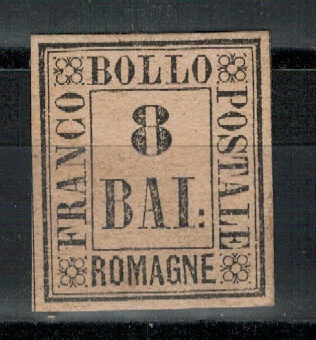 Starożytne państwa włoskie - Modena 1859 - Wartość z 8baj (8), dobrze marginesowana, nienaruszona. - Sassone 2024