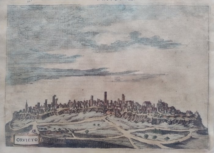 歐洲, 地圖 - 義大利 / 翁布里亞 / 奧爾維耶托; Hondius - Orvieto - 1621-1650