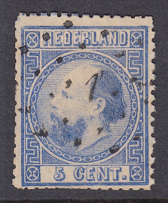 Paesi Bassi 1867 - Re Guglielmo III, di tipo I e dentellatura 14 - NVPH 7ID