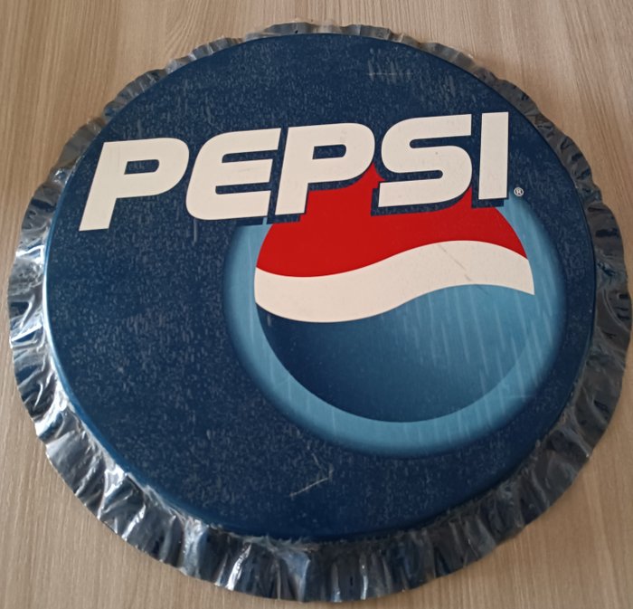 Pepsi Pepsi - 琺瑯標誌牌 (1) - 百事可樂瓶蓋 - 鋼