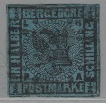 Bergedorf 1861 - 1/2 szylinga - Michel 1a
