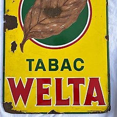 Emaillerie Belge Tabac Welta – Emaille bord (1953) – Emaille