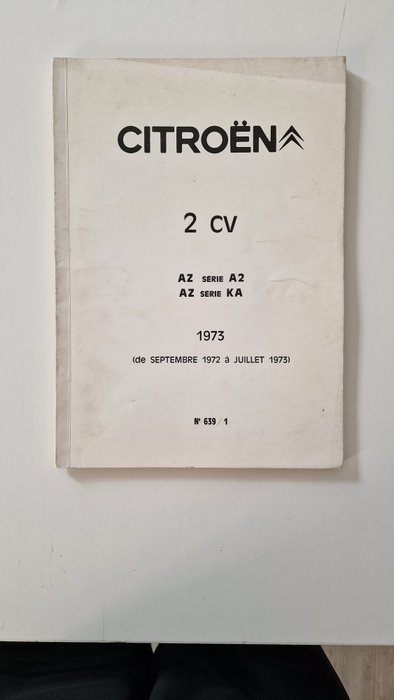 Citroen - Livre technique 2 CV en 5 languages - 1973