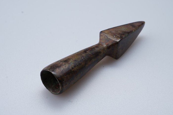 古罗马 黄铜色 罗马青铜矛头 无保留 - 8 cm  (没有保留价)
