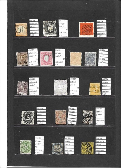world 1850/1950 - Collection of classic European countries stamped and MH* +MNH** cat.2855 - yvert  scott sassone