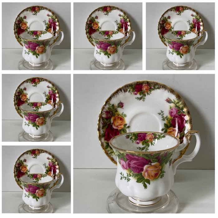 Royal Albert - "Old Country Roses” - Kopp og skål (12) - Porselen