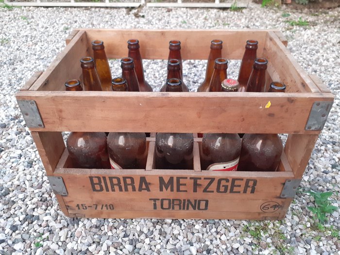 Beer Crate - Birra Metzger - Werbeschild (11) - Werbung - Metall